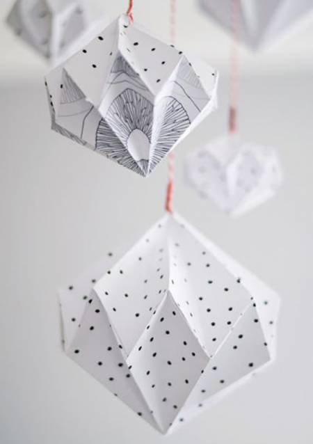 Suspension géométriques en origami