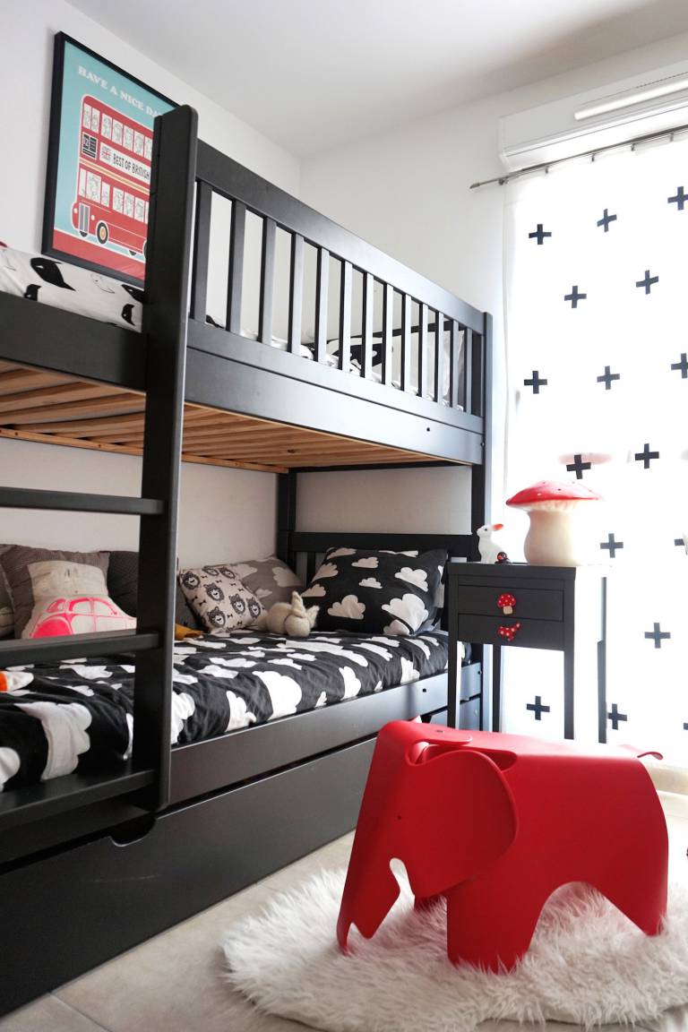 chambre enfant noir et blanc