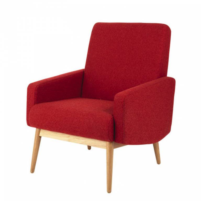 fauteuil rouge vintage Maisons du Monde
