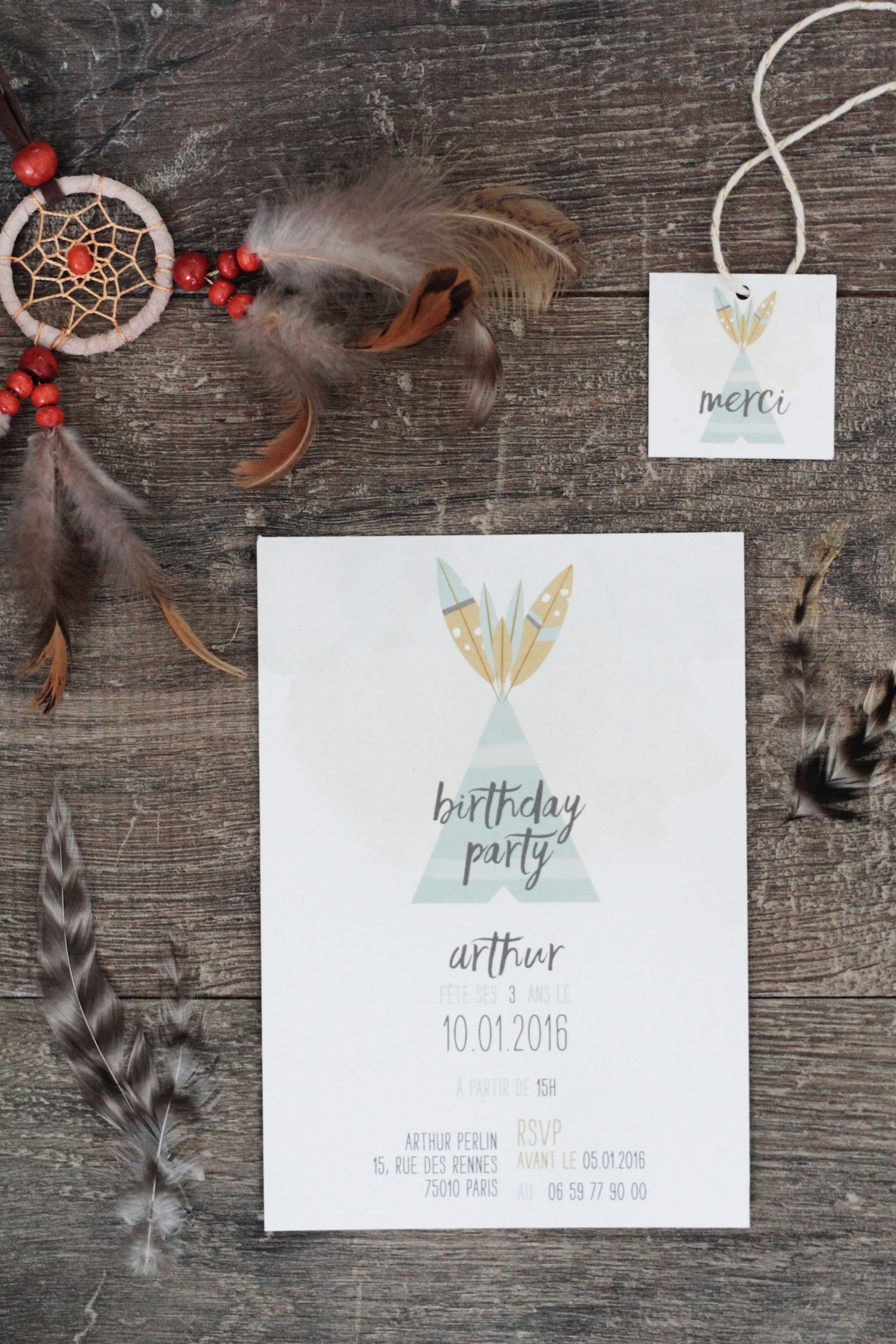 Boho Kid Birthday Invitation // Hëllø Blogzine www.hello-hello.fr