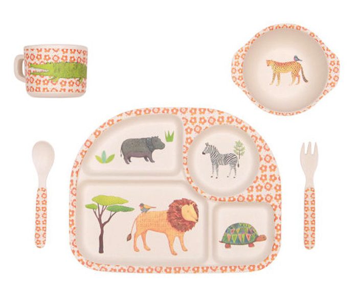tendance jungle kids set diner bambou lovemae