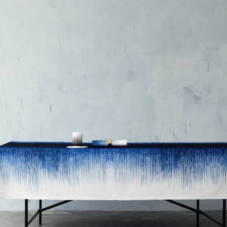 Nappe en coton bleu Ferm Living //Hëllø Blogzine blog deco & lifestyle www.hello-hello.fr