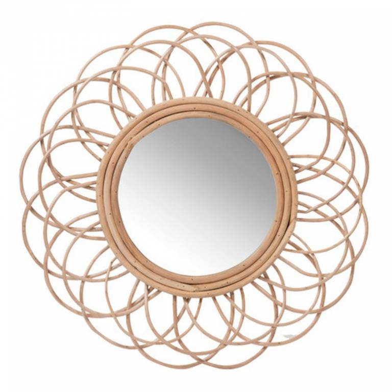 miroir rotin vintage