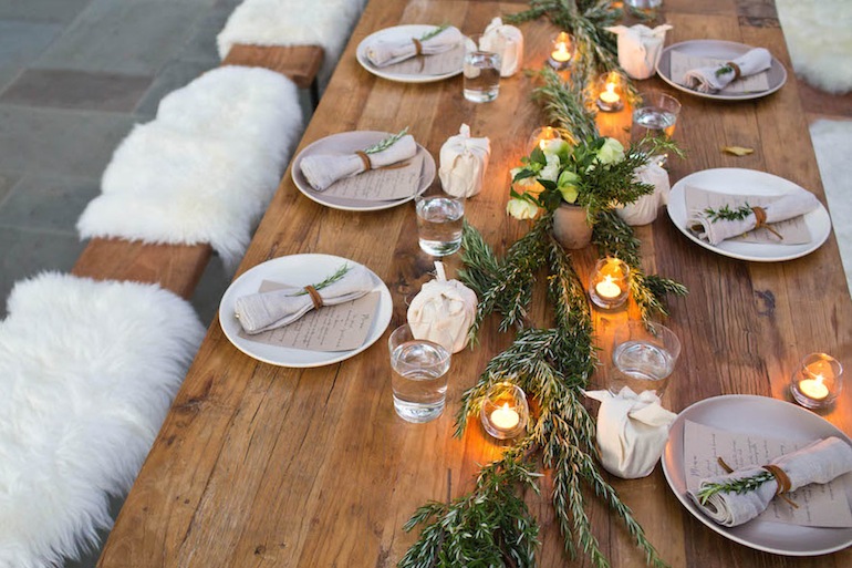 Guirlande de table, christmas Couleur blanc/naturel La Redoute Interieurs