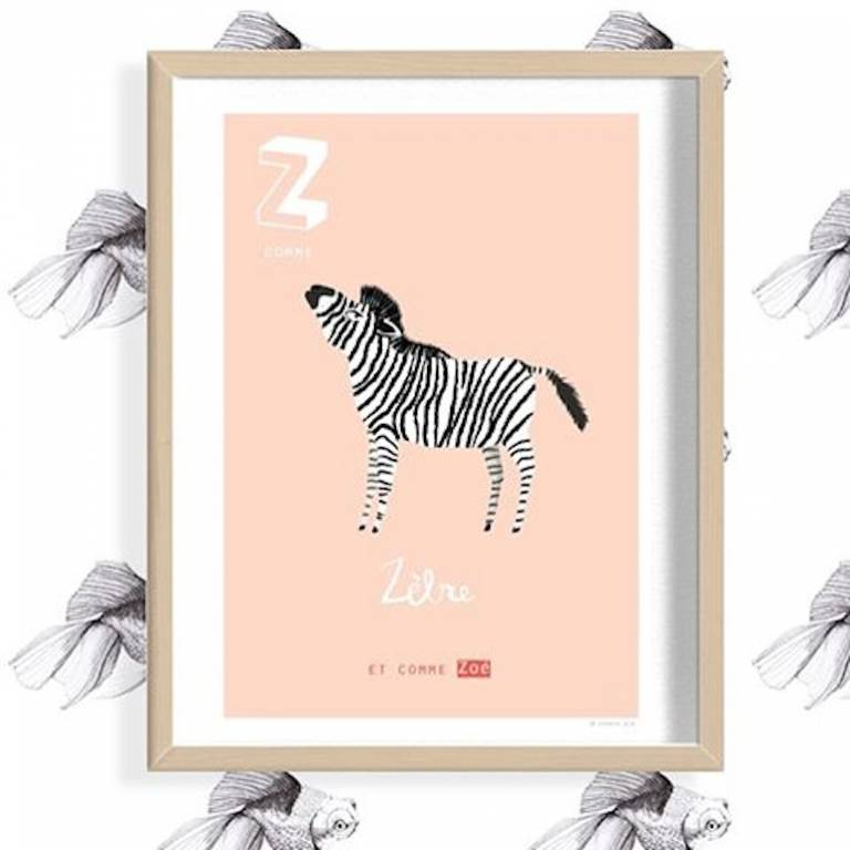Affiche enfant personnalisable Z comme zanimaux // Hëllø Blogzine blog deco & lifestyle www.hello-hello.fr #poster #affiche #kidsprint