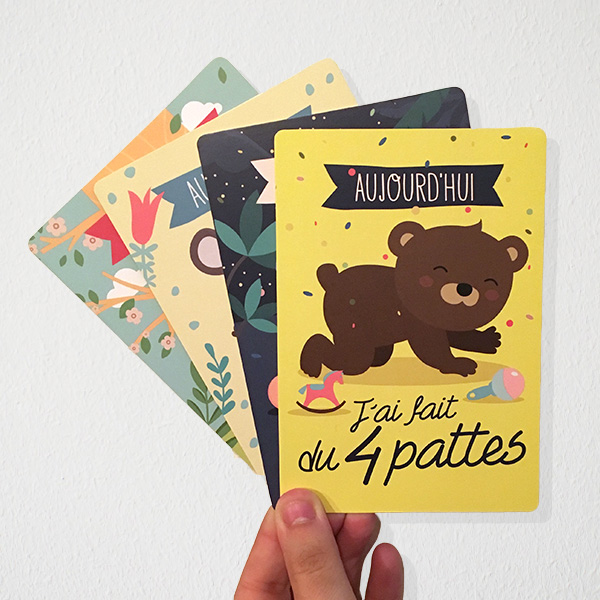 Milestones Cards Baby // Hëllø Blogzine blog deco & lifestyle www.hello-hello.fr #milestones #babycards