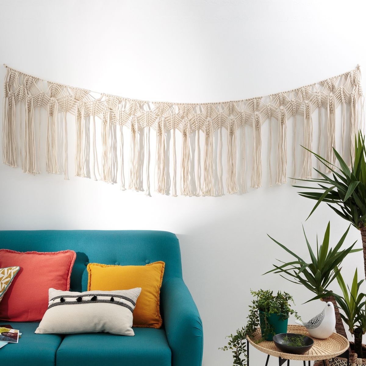 Guirlande macramé. Collection déco printemps / été 2018 La Redoute Intérieurs // Hëllø Blogzine blog deco & lifestyle www.hello-hello.fr