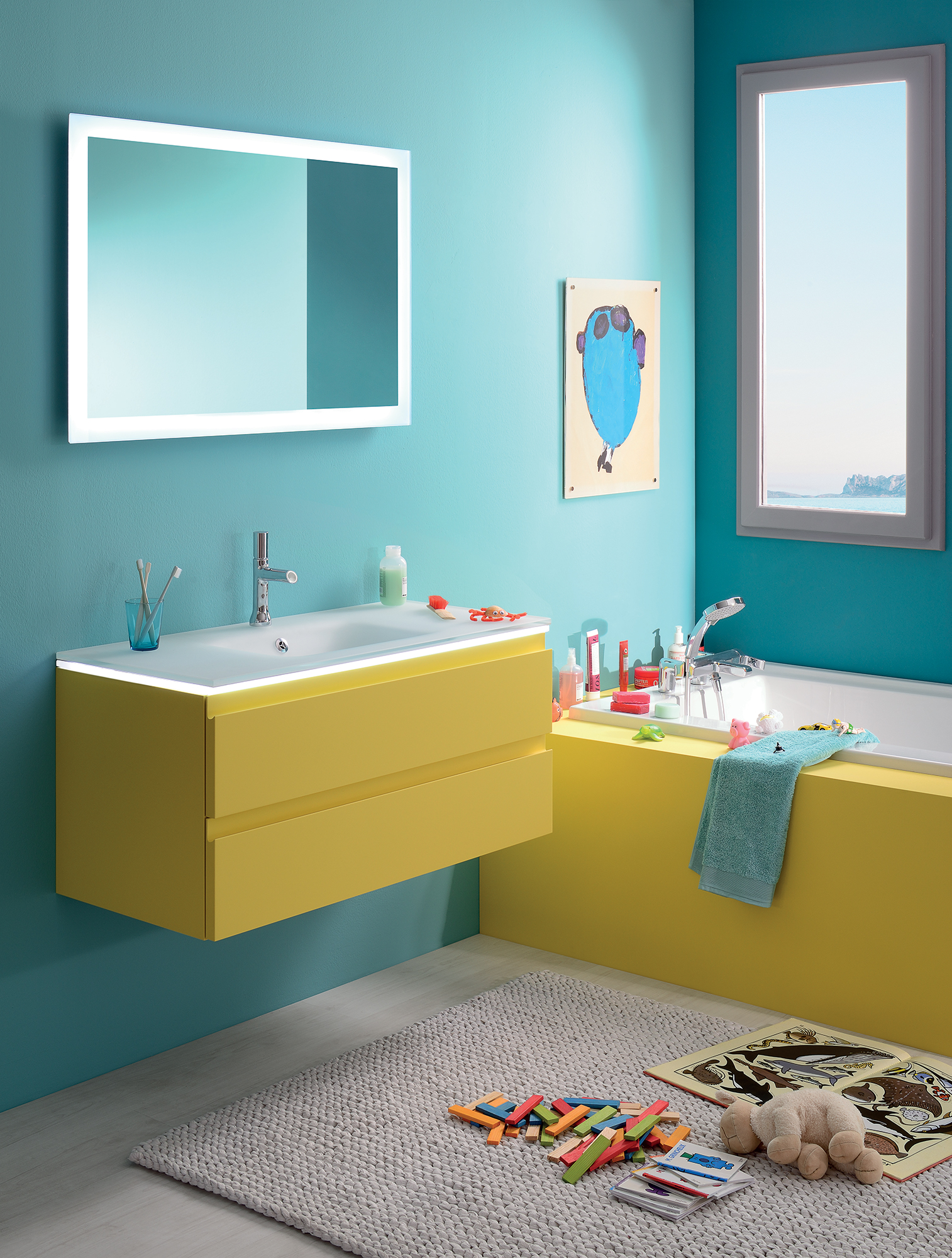 Comment aménager une salle de bain kids friendly // Hëllø Blogzine blog deco & lifestyle www.hello-hello.fr #sanijura #kids