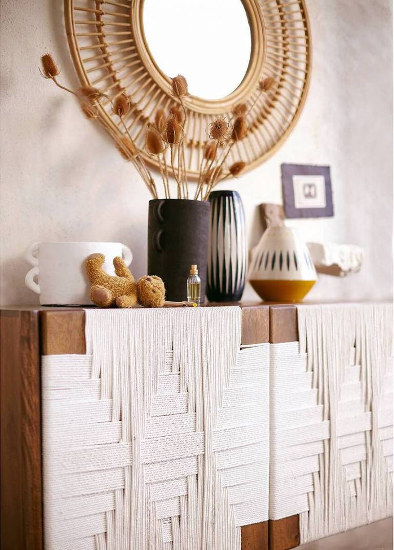 Joli buffet en manguier et corde// Hellø Blogzine - Blog déco Lifestyle - www.hello-hello.fr