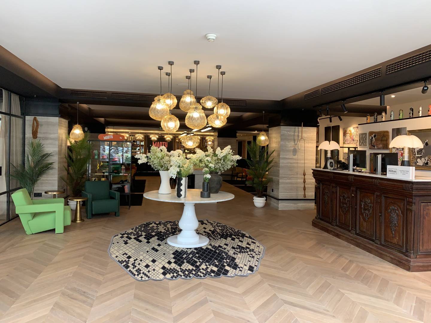 La déco design de l'hôtel Marty Bordeaux